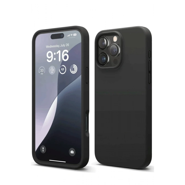 Apple iPhone 16 Pro Max Kılıf First Silikon - Siyah
