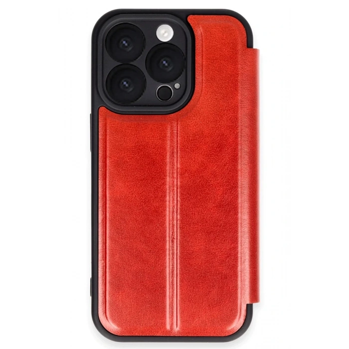 Apple iPhone 16 Pro Max Kılıf Flip Cover - Kırmızı
