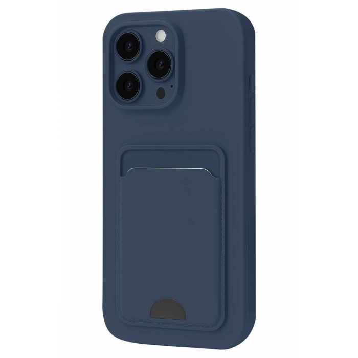 Apple iPhone 16 Pro Max Kılıf Kelvin Kartvizitli Silikon - Lacivert