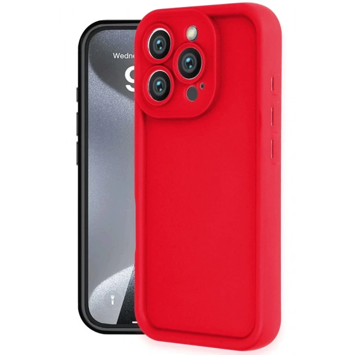 Apple iPhone 16 Pro Max Kılıf Viera Silikon - Kırmızı