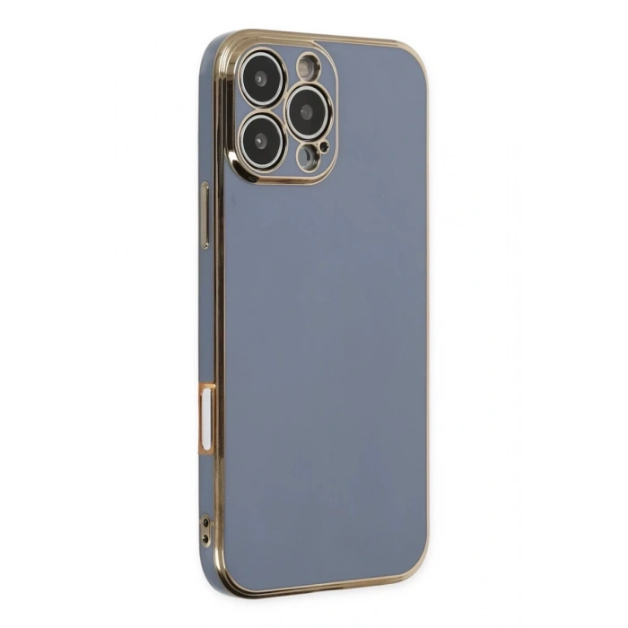 Apple iPhone 16 Pro Max Kılıf Volet Silikon - Mavi