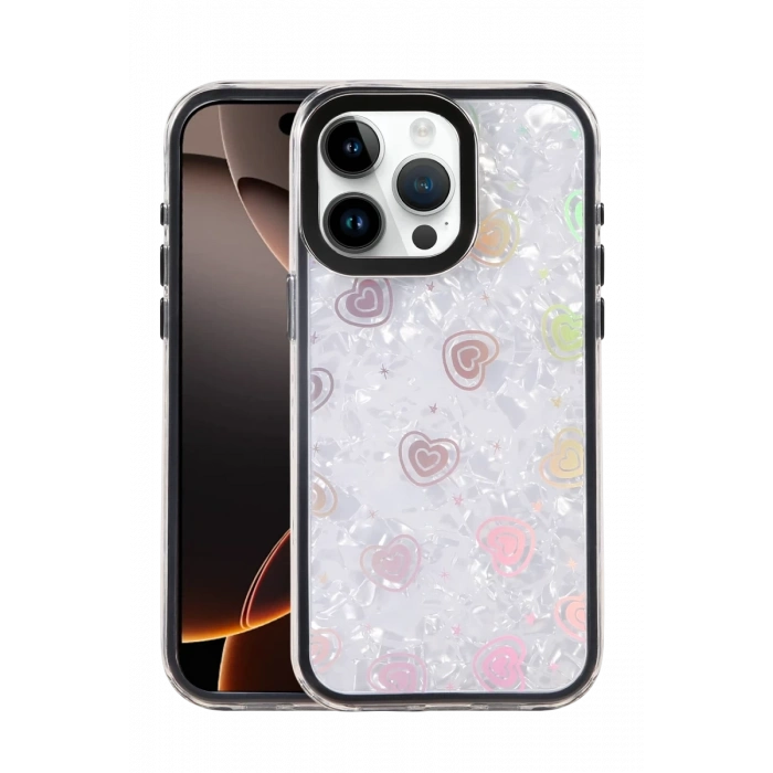 Apple iPhone 16 Pro Max Lumi Desenli Kapak - Siyah