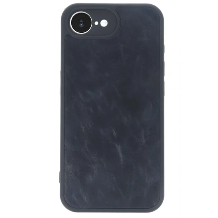 Apple iPhone 16E Kılıf Aras Deri Kapak - Lacivert