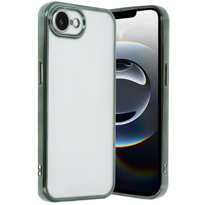 Apple iPhone 16E Kılıf Lensli Silikon - Yeşil