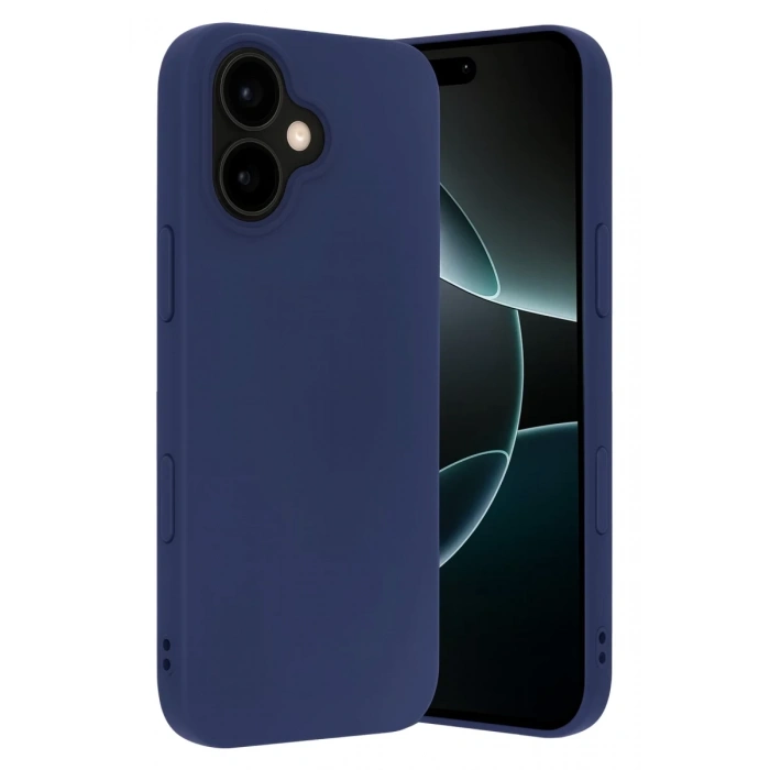 Apple iPhone 17 Nano içi Kadife Silikon - Lacivert