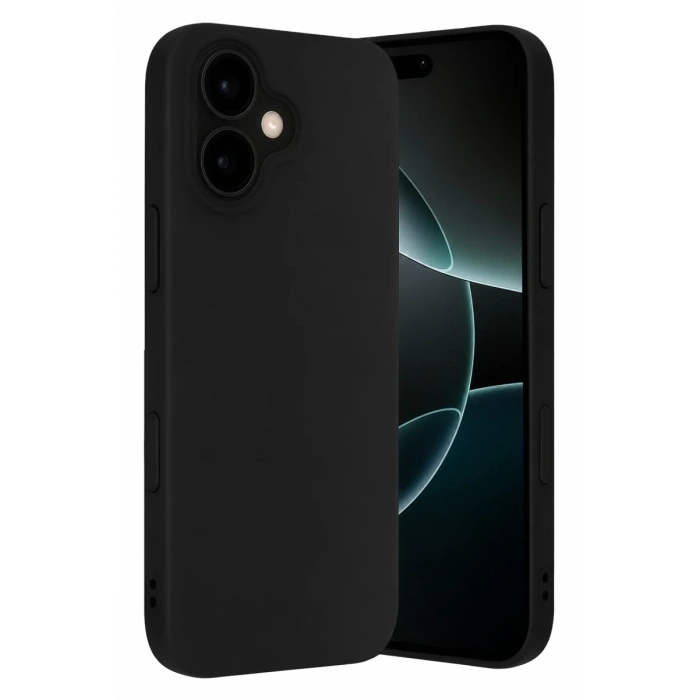 Apple iPhone 17 Nano içi Kadife Silikon - Siyah