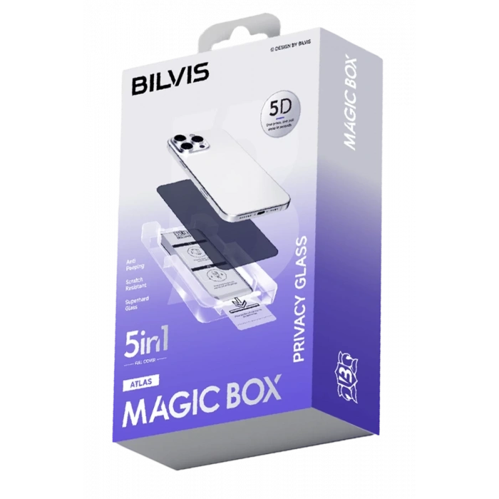 Apple iPhone 17 Pro Bilvis 5in1 5D Magic Hayalet Cam Ekran Koruyucu - Siyah