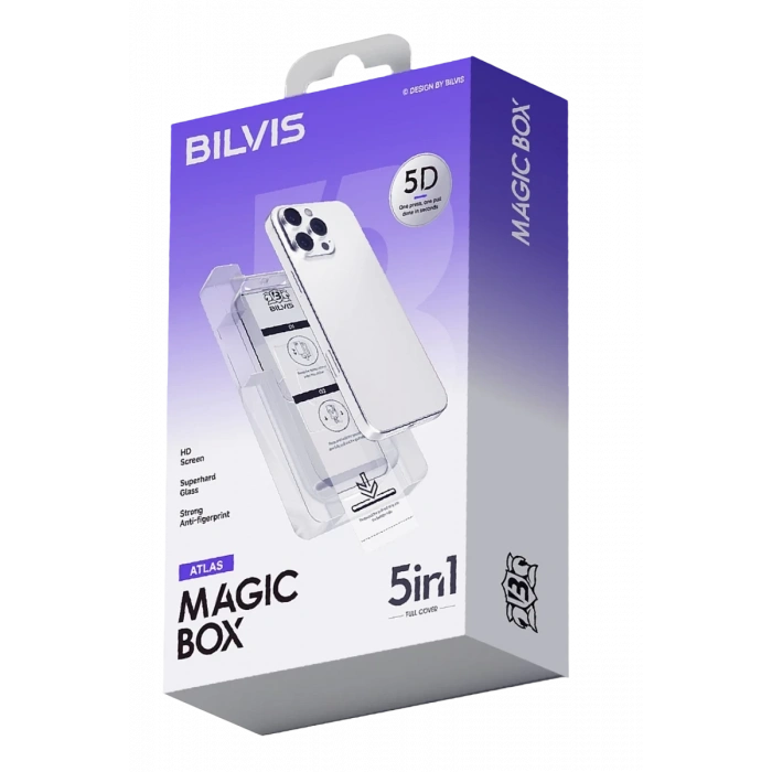 Apple iPhone 17 Pro Max Bilvis 5in1 3D Magic Cam Ekran Koruyucu - Siyah