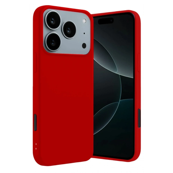 Apple iPhone 17 Pro Max First Silikon - Kırmızı