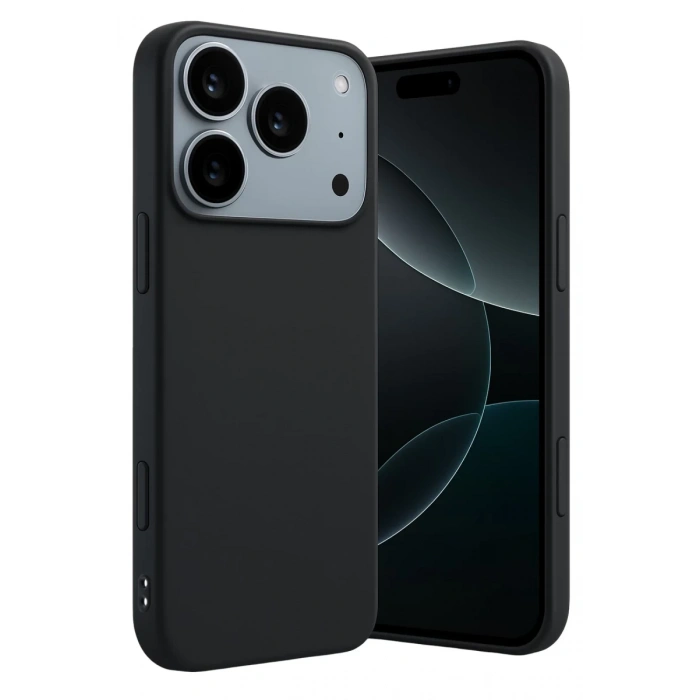 Apple iPhone 17 Pro Max First Silikon - Siyah