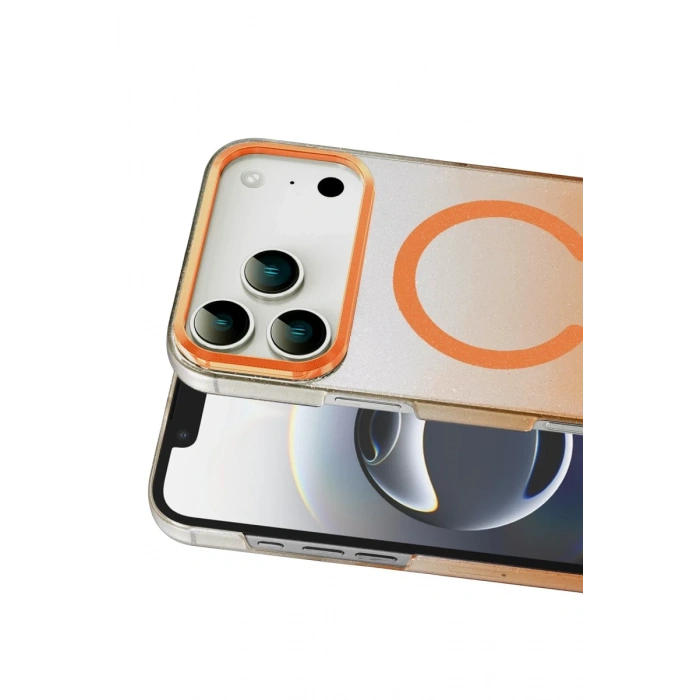 Apple iPhone 17 Pro Max Glossy Magsafe Kapak - Turuncu