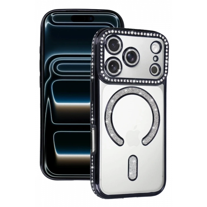 Apple iPhone 17 Pro Max Joke Simli Magneticsafe Kılıf - Siyah