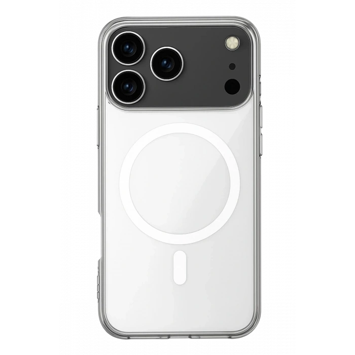 Apple iPhone 17 Pro Max Kılıf Magneticsafe Şeffaf Silikon - Şeffaf