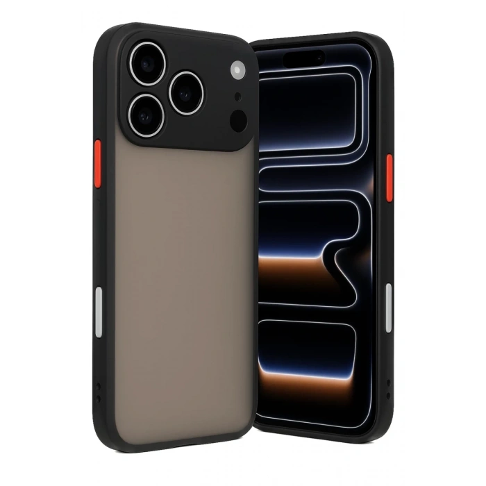 Apple iPhone 17 Pro Max Kılıf Montreal Silikon Kapak - Siyah