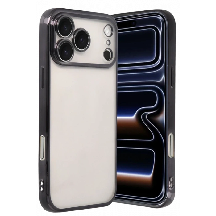 Apple iPhone 17 Pro Max Lensli Silikon - Siyah
