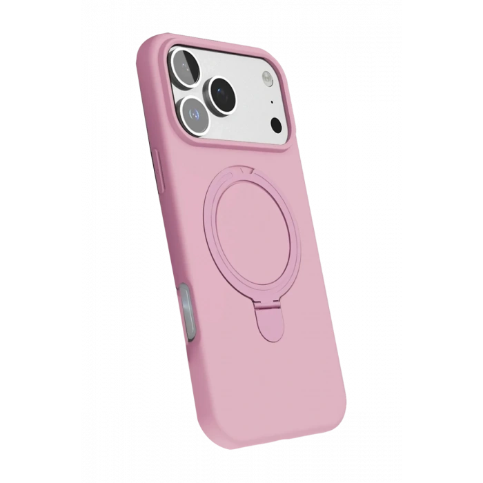 Apple iPhone 17 Pro Max Regal Magsafe Standlı Kapak - Açık Pembe