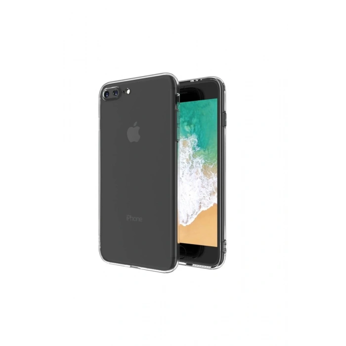 Apple iPhone 8 Plus Kılıf Deluxe 2mm Şeffaf Silikon