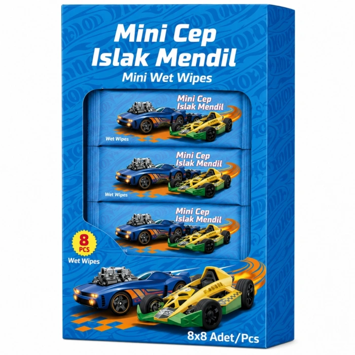 Islak Mini Cep Mendili 8li