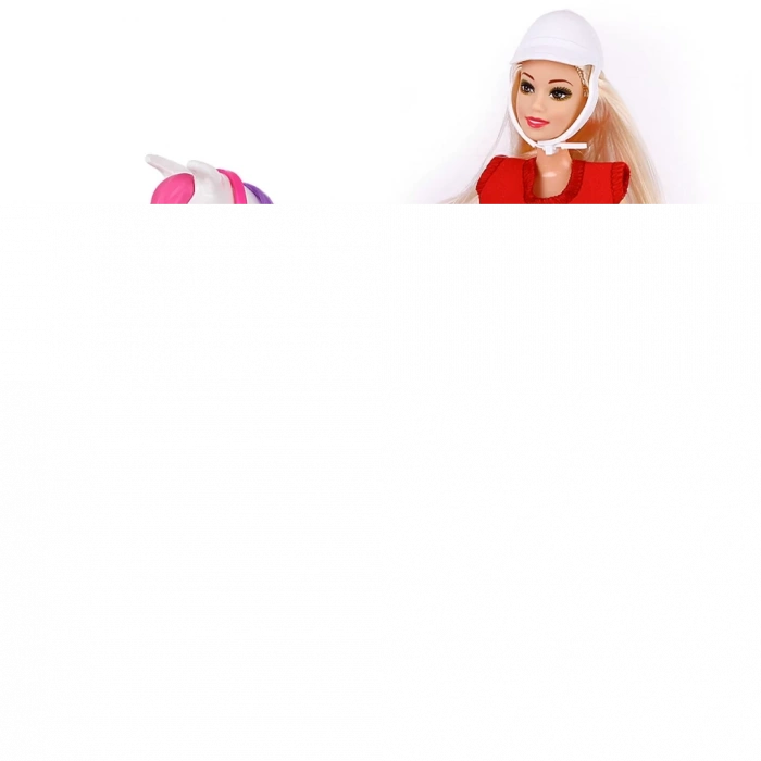 Jasmine Atlı Bebek Beyaz-Pembe