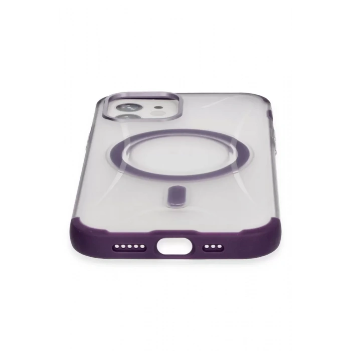 Joko Apple iPhone 12 Uyumlu Hilton Magsafe Kapak - Derin Mor
