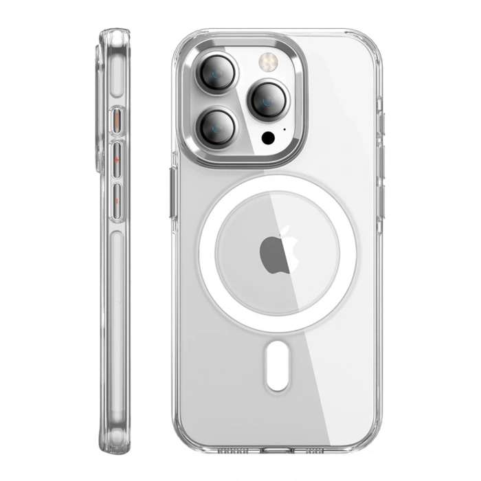 Joko Apple iPhone 15 Pro Max Uyumlu Kılıf Crystal Magsafe Kapak - Şeffaf