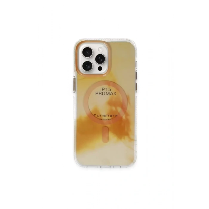 Joko Apple iPhone 15 Pro Max Uyumlu Phantom Magsafe Kapak - Gold