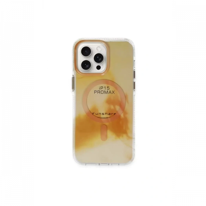 Joko Apple iPhone 15 Pro Max Uyumlu Phantom Magsafe Kapak - Gold