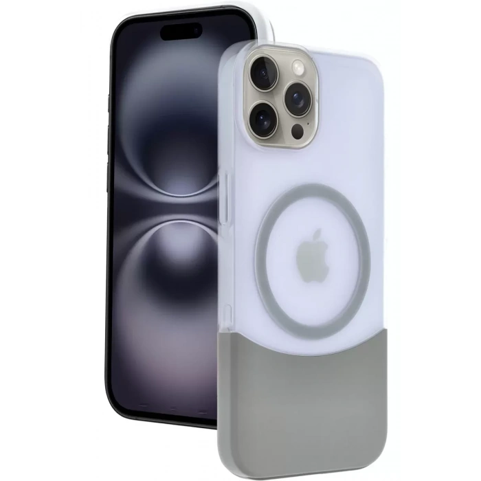 Joko Apple iPhone 15 Pro Max Uyumlu Velar Magsafe Kapak - Natural Grey
