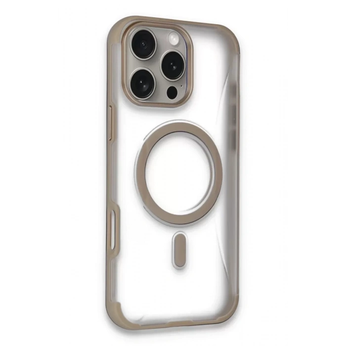 Joko Apple iPhone 16 Pro Max Uyumlu Hilton Magsafe Kapak - Gold