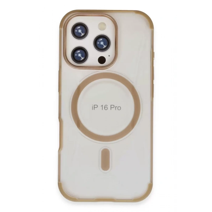 Joko Apple iPhone 16 Pro Max Uyumlu Hilton Magsafe Kapak - Gold
