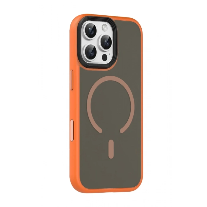 Joko Apple iPhone 16 Pro Max Uyumlu Megane Magsafe Kapak - Turuncu