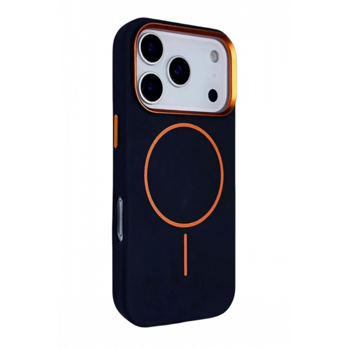 Joko Apple iPhone 17 Pro Max Uyumlu Luno Deri Magsafe Kapak - Mavi
