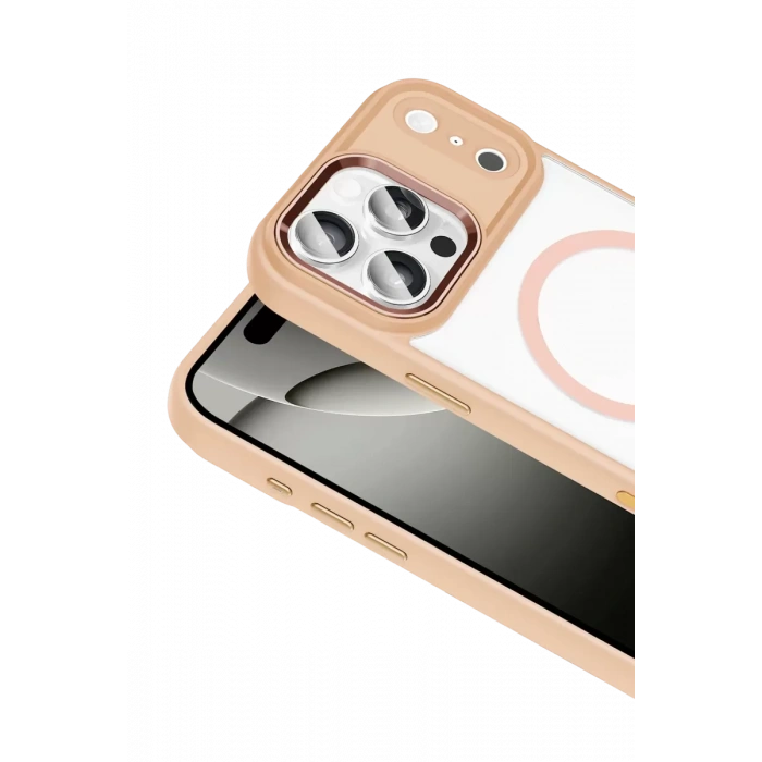 Joko Apple iPhone 17 Pro Max Uyumlu Terea Magsafe Kapak - Pembe