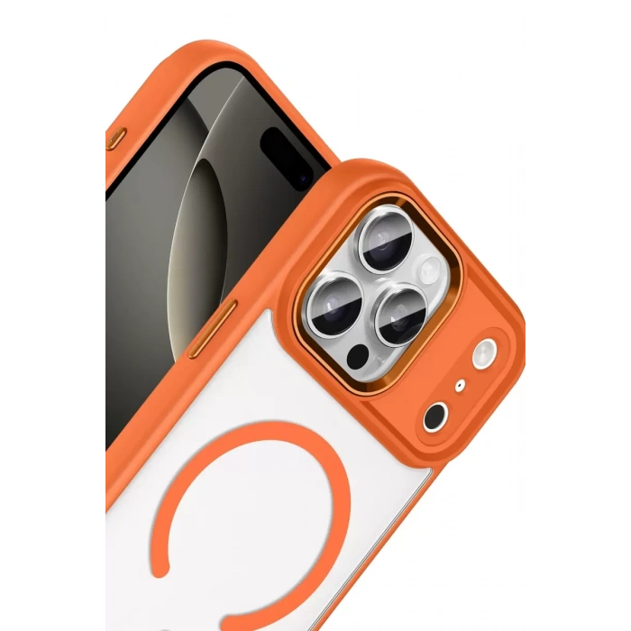 Joko Apple iPhone 17 Pro Max Uyumlu Terea Magsafe Kapak - Turuncu