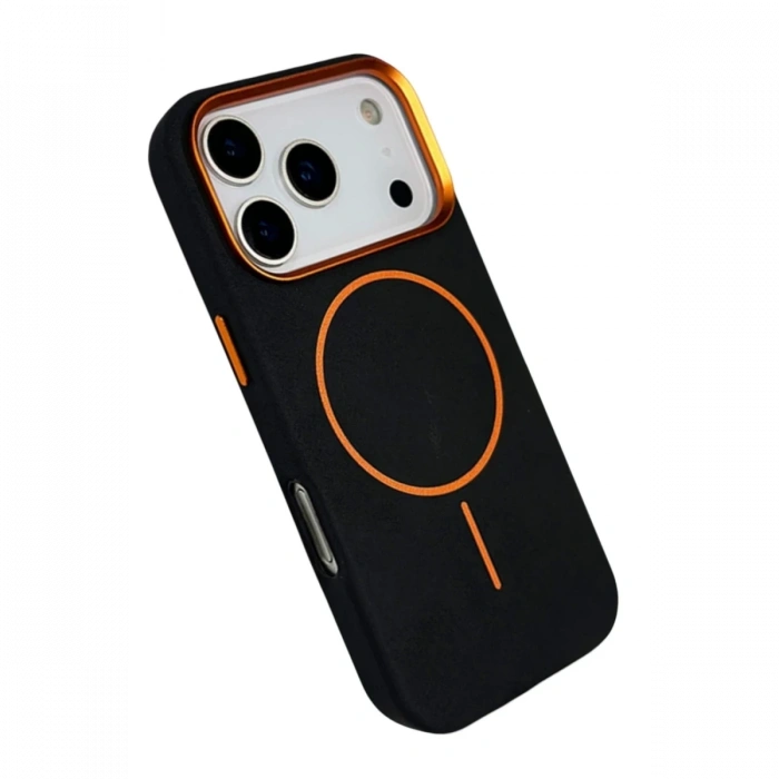 Joko Apple iPhone 18 Pro Max Uyumlu/17 Pro Max Luno Deri Magsafe Kapak - Siyah