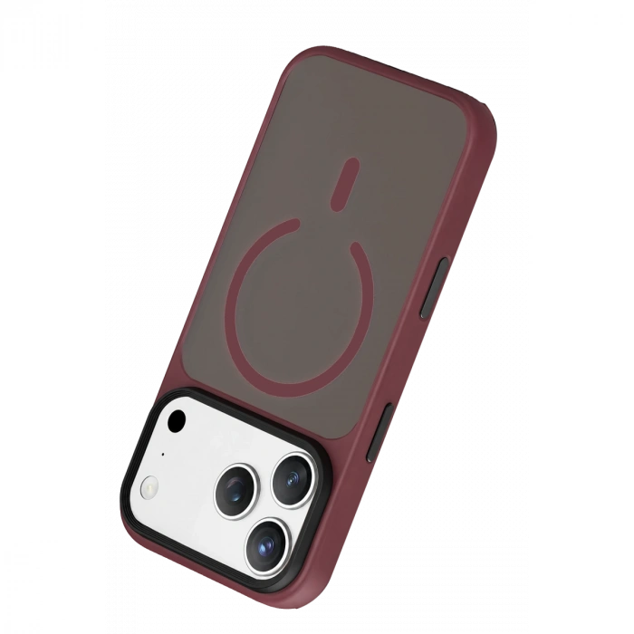 Joko Apple iPhone 18 Pro Max Uyumlu Megane Magsafe Kapak - Bordo