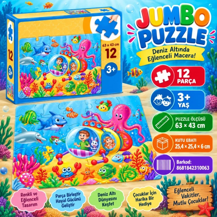 JP 31006 JUMBO PUZZLE 12 PARÇA