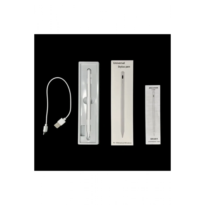 K2260 IOS ve Android Uyumlu Universal Dokunmatik Stylus Kalem - Beyaz
