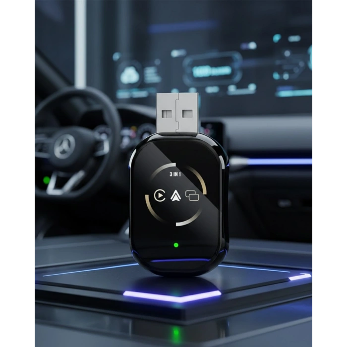 Kablosuz Carplay Ve Android Auto Adaptörü Tak Çalıştır Kullanım