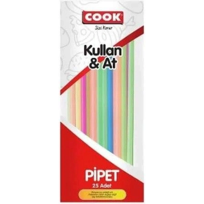 Kalın Körüklü Jelatinli Pipet 25 li