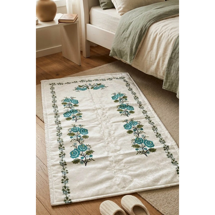 Kanaviçe Dijital Baskılı Kadife Tek Seccade 70x110cm