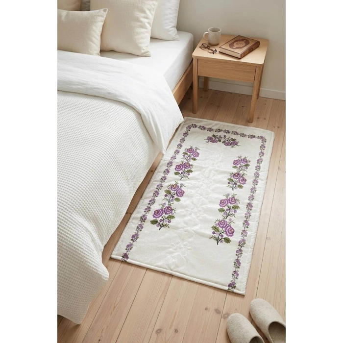 Kanaviçe Dijital Baskılı Kadife Tek Seccade 70x110cm