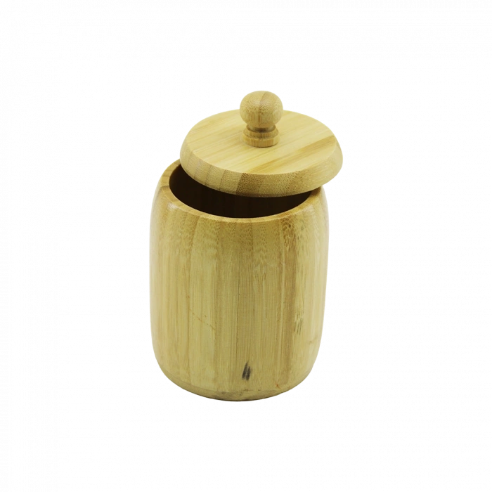 Kapaklı Ahşap Bambu Şekerlik 7.5 x 8.5 cm