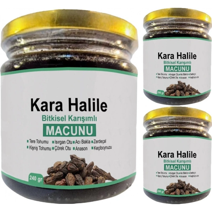 Kara Halile 3 Adet Bitkisel Karışımlı Terminalia Chebula Macunu 240 gr
