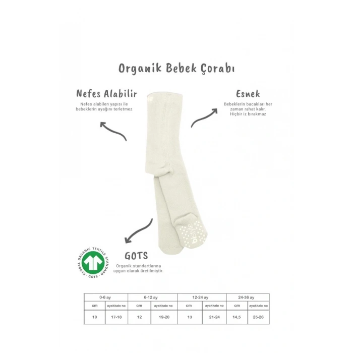 Kaymaz Basic Külotlu Çorap 50501 Ekru