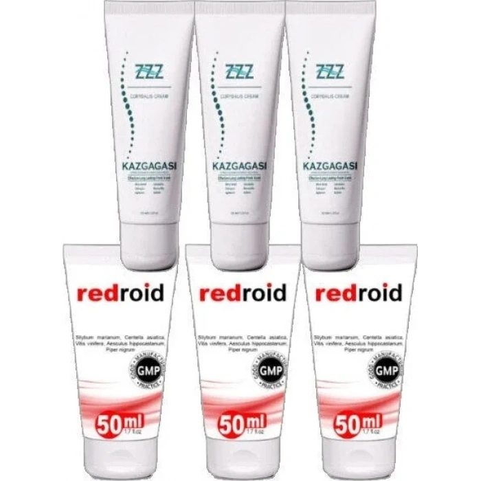 Kaz Gagası Kremi 3X100 ml +Redroid Krem 3X50 ml