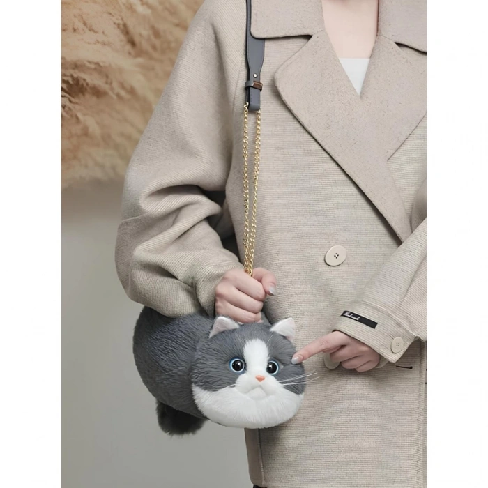 Kedi El Çantası Gri