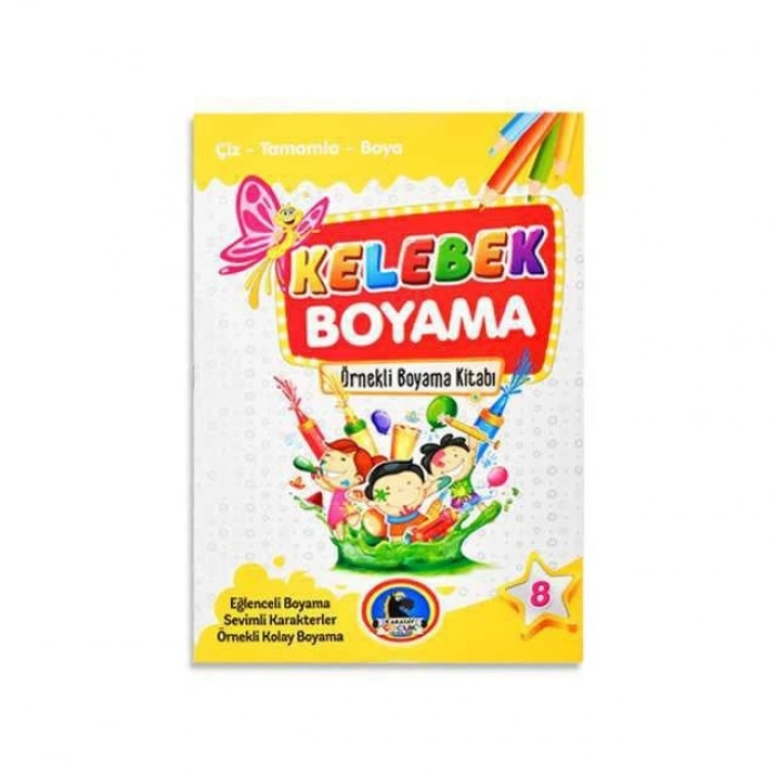 Kelebek Boyama Kitabı 32 Sayfa 1 Adet