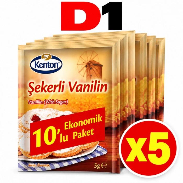 KENTON ŞEKERLİ VANİLİN 10 LU (5 Adet)