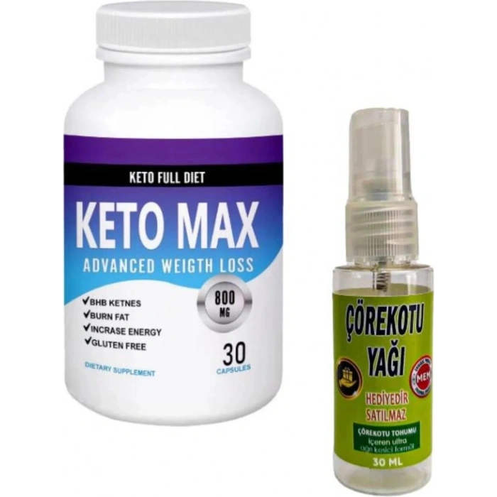 Keto Max Dstklyci Ürün 30lu x 1 Adet + Masaj Yağı 30 ml